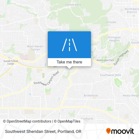 Southwest Sheridan Street map