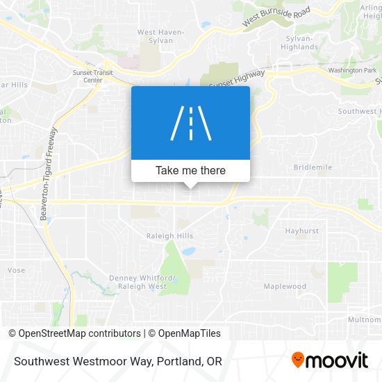 Mapa de Southwest Westmoor Way