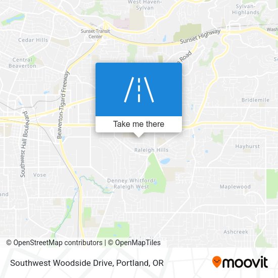 Southwest Woodside Drive map