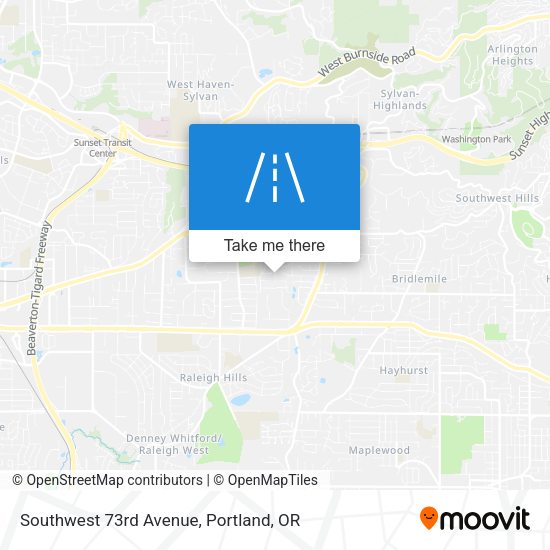 Southwest 73rd Avenue map