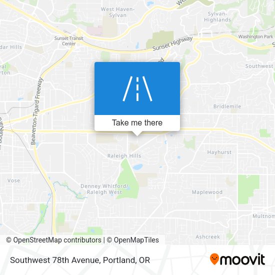 Southwest 78th Avenue map