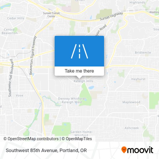 Mapa de Southwest 85th Avenue