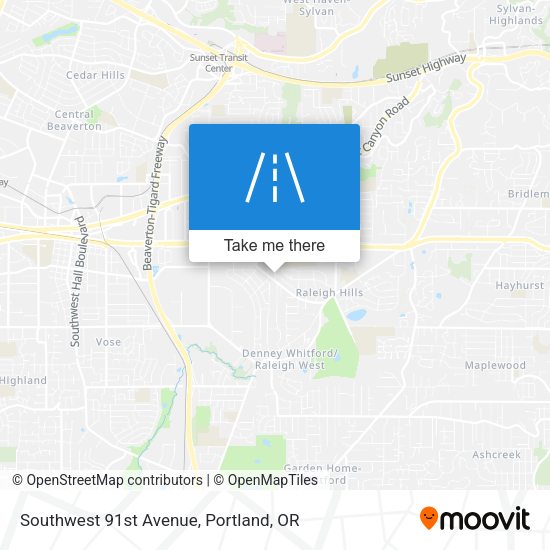 Mapa de Southwest 91st Avenue