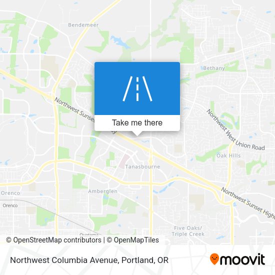 Mapa de Northwest Columbia Avenue