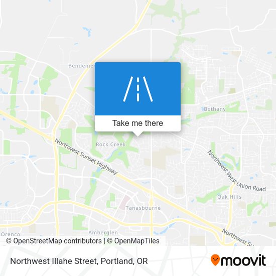 Northwest Illahe Street map