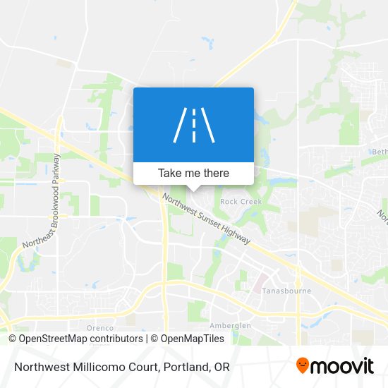 Northwest Millicomo Court map