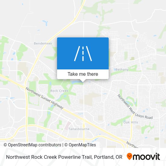 Northwest Rock Creek Powerline Trail map