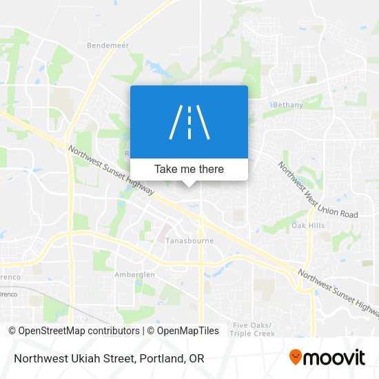 Northwest Ukiah Street map