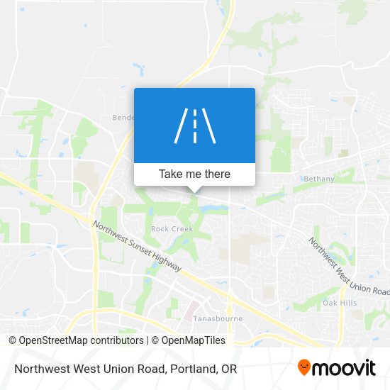 Northwest West Union Road map
