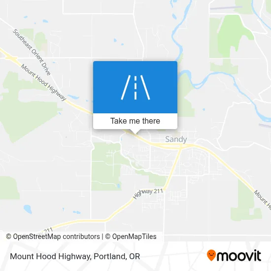 Mount Hood Highway map