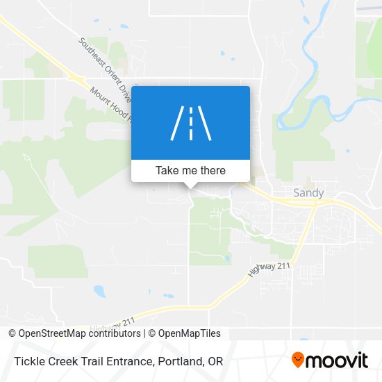 Mapa de Tickle Creek Trail Entrance