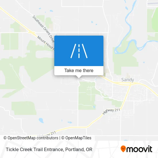 Tickle Creek Trail Entrance map