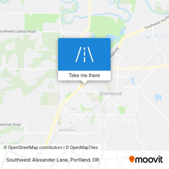 Southwest Alexander Lane map