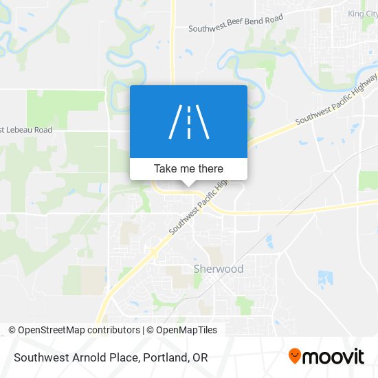 Southwest Arnold Place map