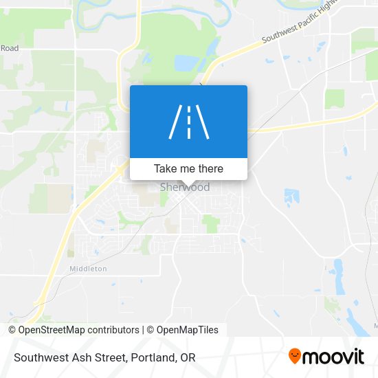 Southwest Ash Street map