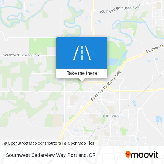 Southwest Cedarview Way map