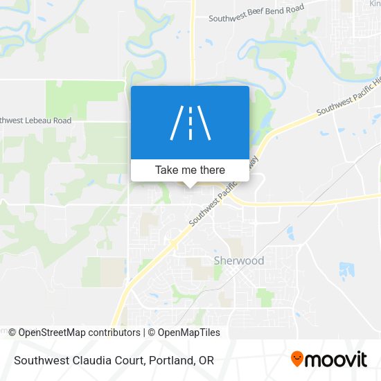Southwest Claudia Court map