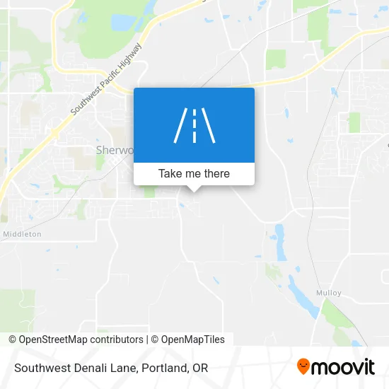 Southwest Denali Lane map