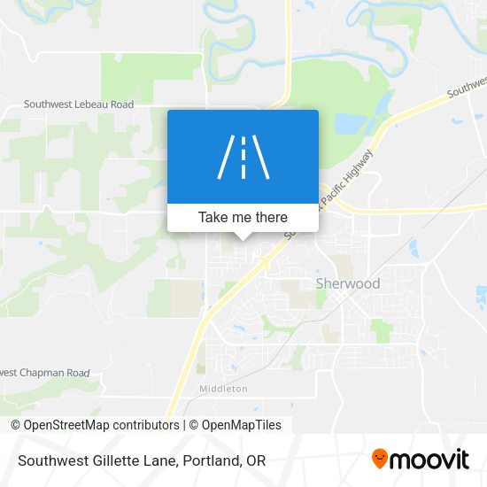 Mapa de Southwest Gillette Lane
