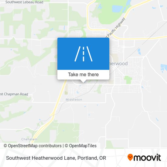 Southwest Heatherwood Lane map