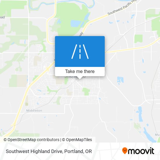 Southwest Highland Drive map
