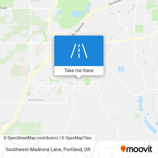 Southwest Madrona Lane map