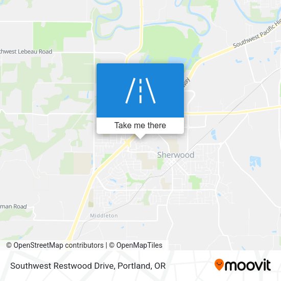 Southwest Restwood Drive map