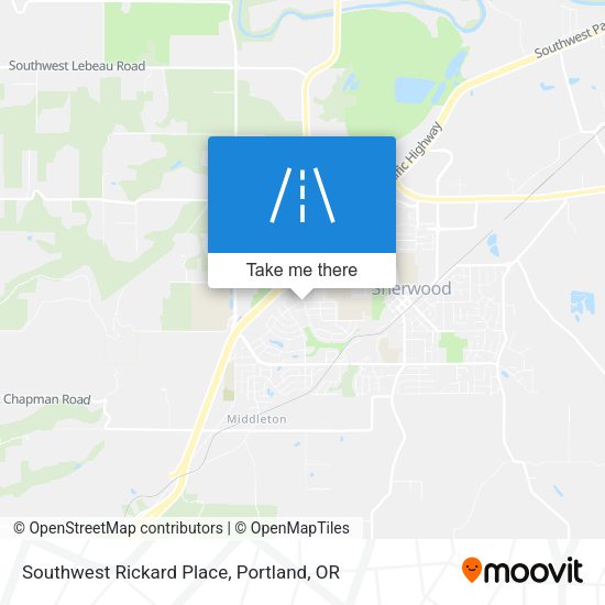Southwest Rickard Place map
