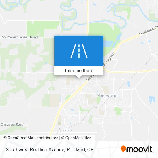 Mapa de Southwest Roellich Avenue