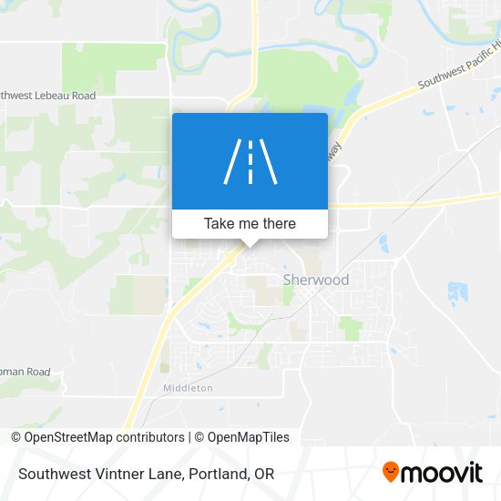 Southwest Vintner Lane map