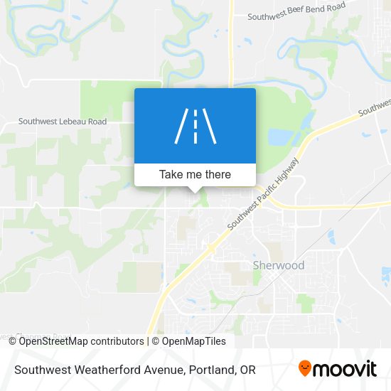 Mapa de Southwest Weatherford Avenue