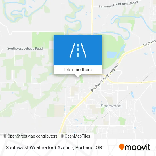 Southwest Weatherford Avenue map