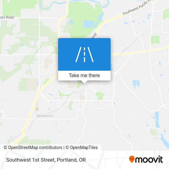 Southwest 1st Street map