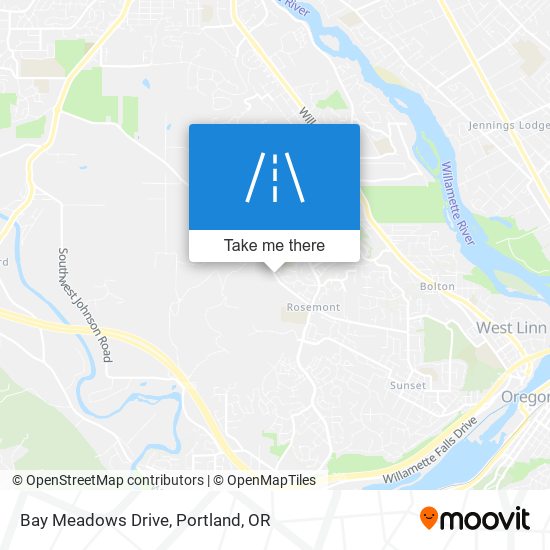 Bay Meadows Drive map