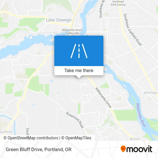 Green Bluff Drive map
