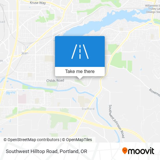 Southwest Hilltop Road map