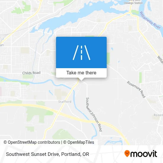 Southwest Sunset Drive map