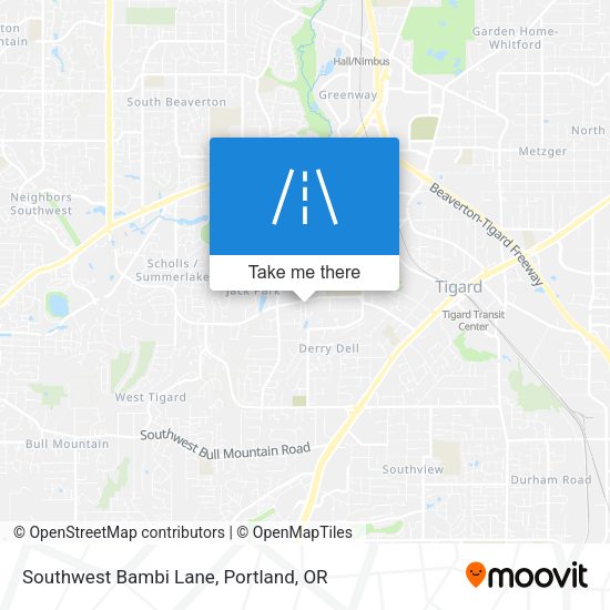 Southwest Bambi Lane map