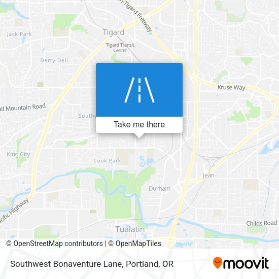 Southwest Bonaventure Lane map