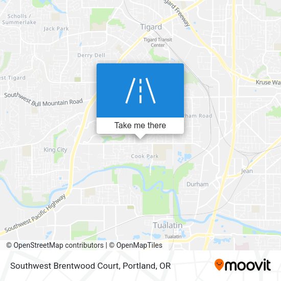 Southwest Brentwood Court map