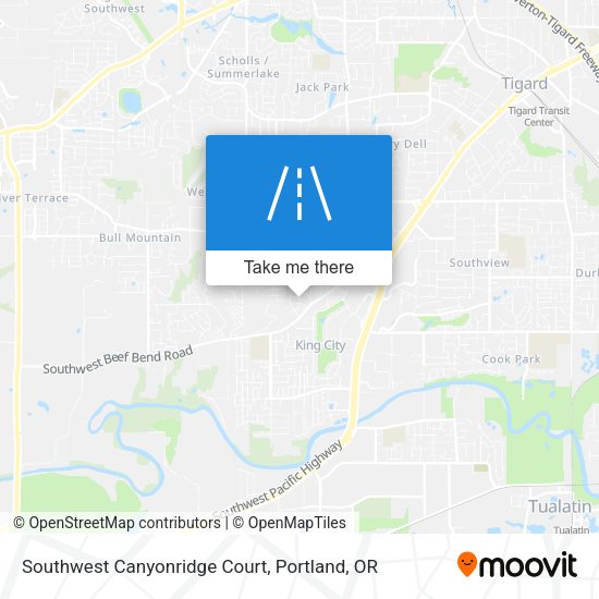 Southwest Canyonridge Court map