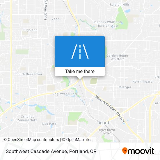 Mapa de Southwest Cascade Avenue