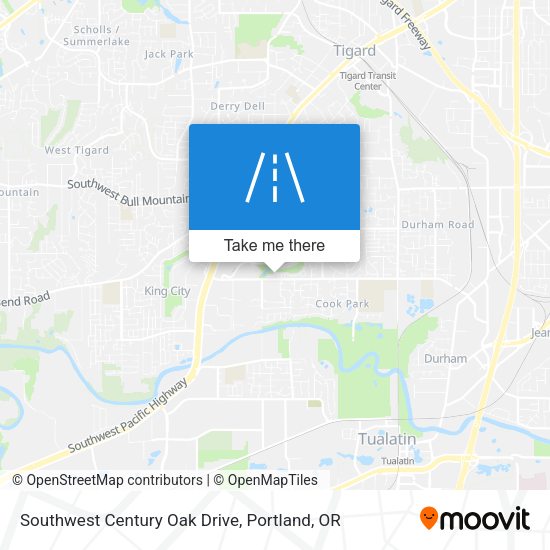 Mapa de Southwest Century Oak Drive