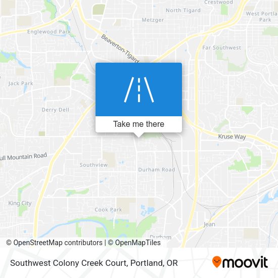 Southwest Colony Creek Court map