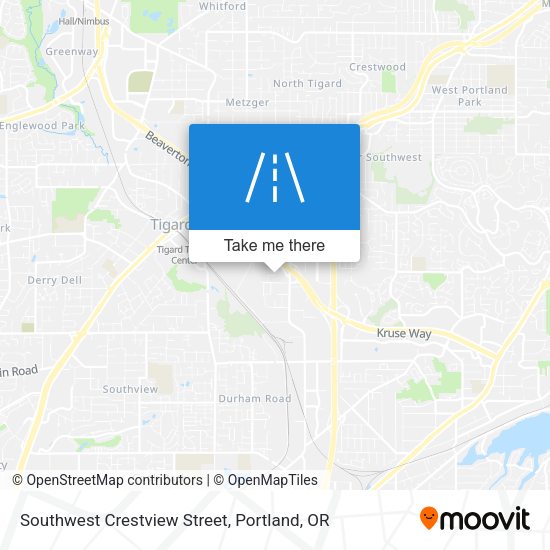 Southwest Crestview Street map