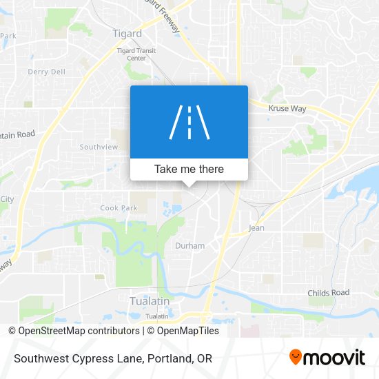 Mapa de Southwest Cypress Lane