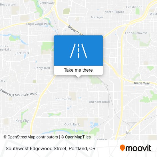 Southwest Edgewood Street map