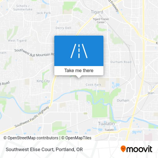 Southwest Elise Court map