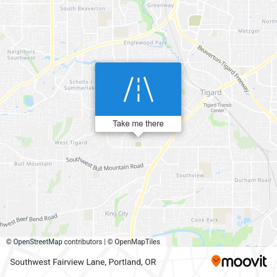 Southwest Fairview Lane map