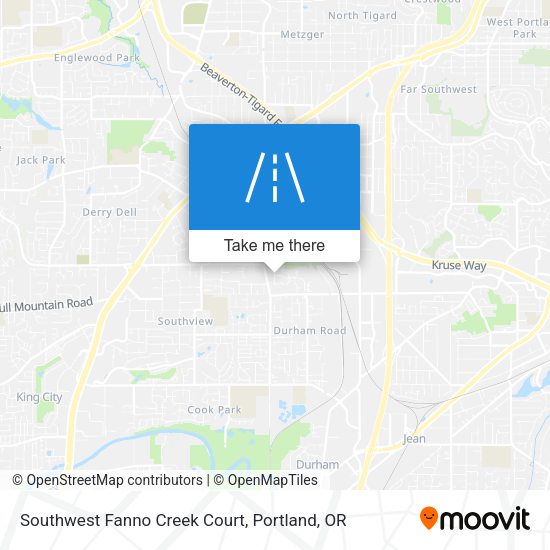 Southwest Fanno Creek Court map